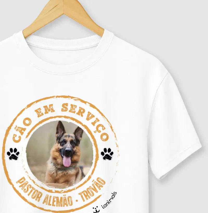 Camiseta Cão de Serviço - Personalizada