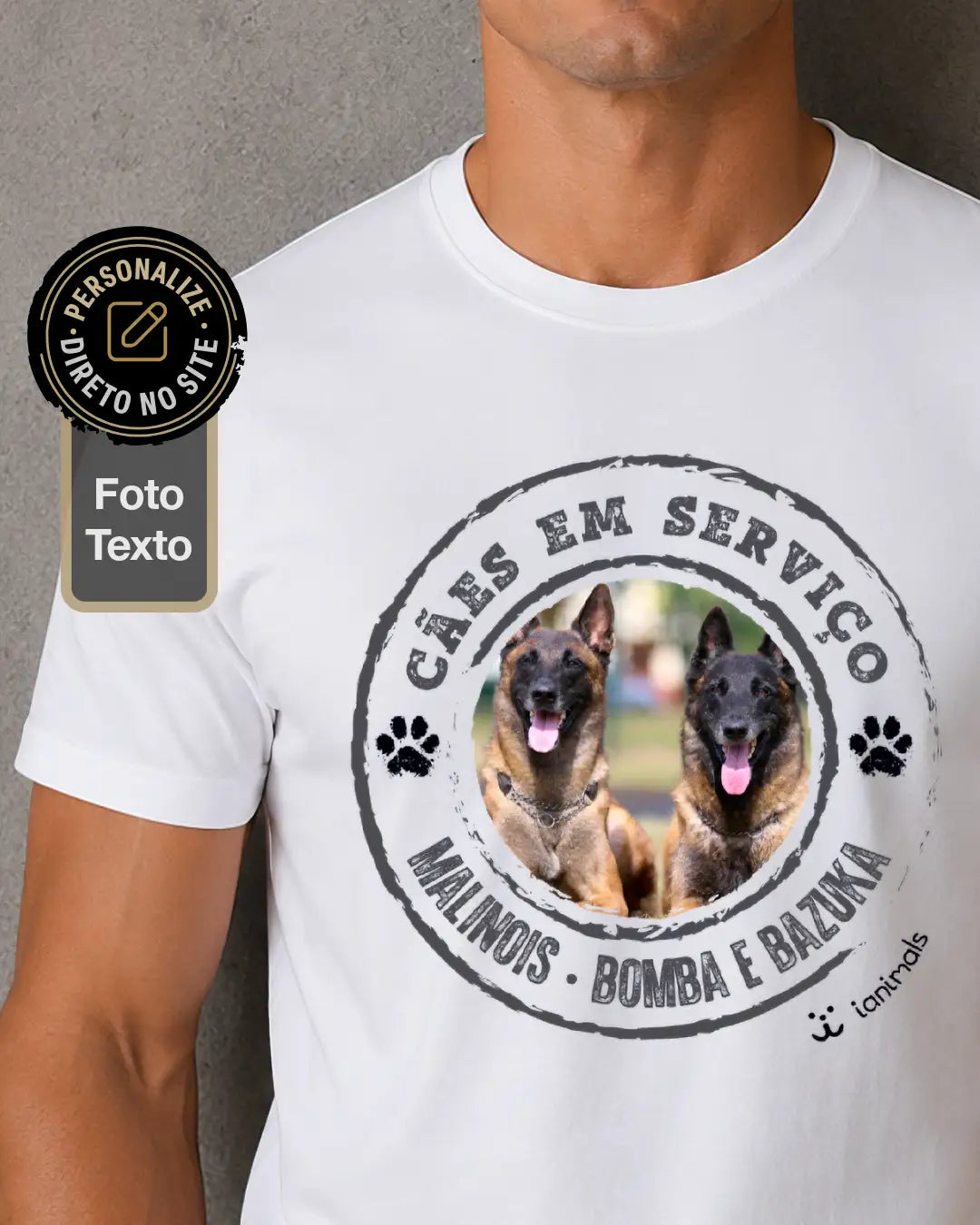 Camiseta Cão de Serviço - Personalizada