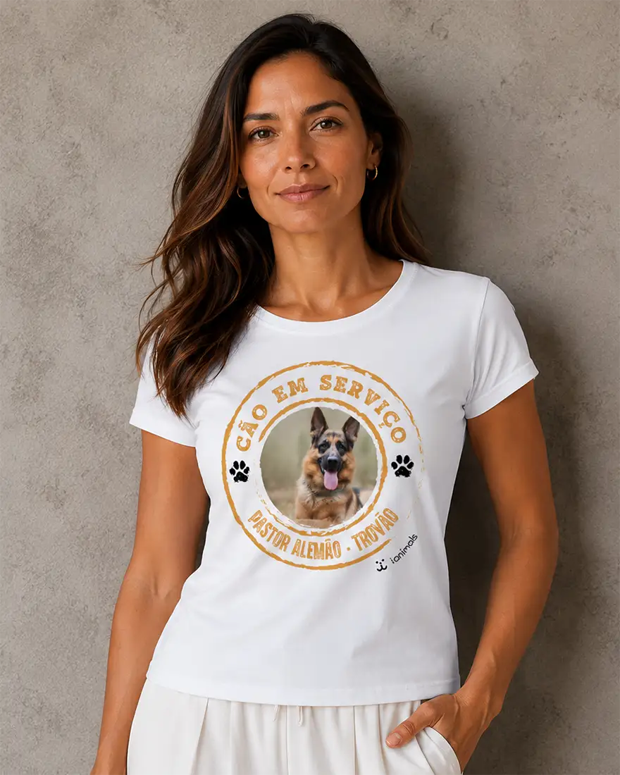 Camiseta Cão de Serviço - Personalizada