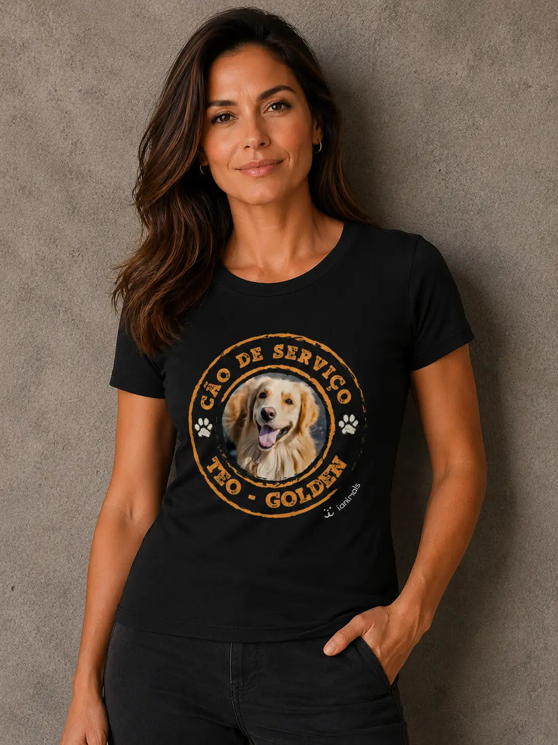 Camiseta Cão de Serviço - Personalizada