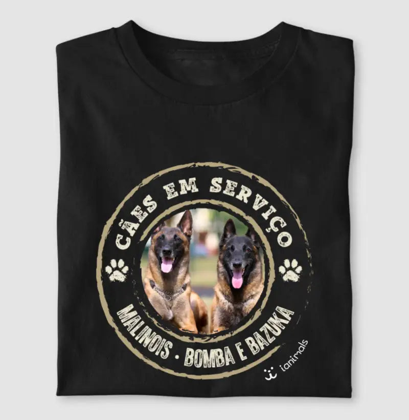Camiseta Cão de Serviço - Personalizada