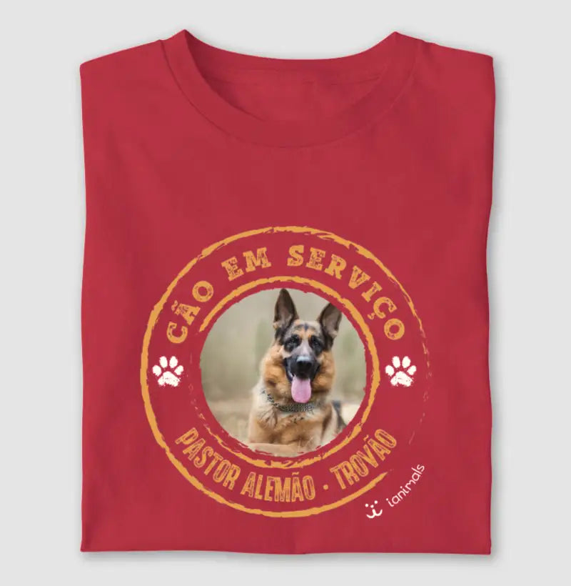 Camiseta Cão de Serviço - Personalizada