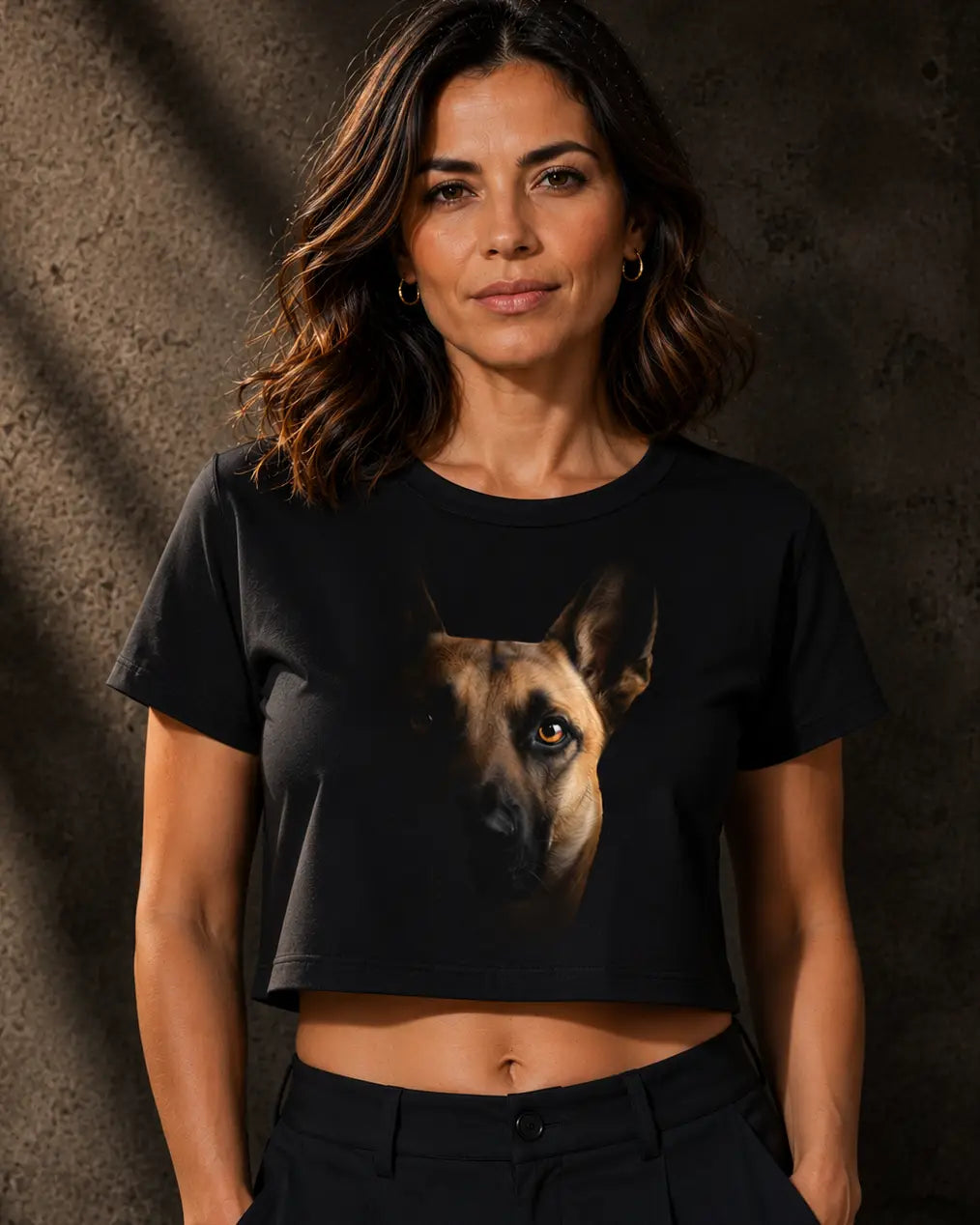 Camiseta Cropped Malinois - Retrato