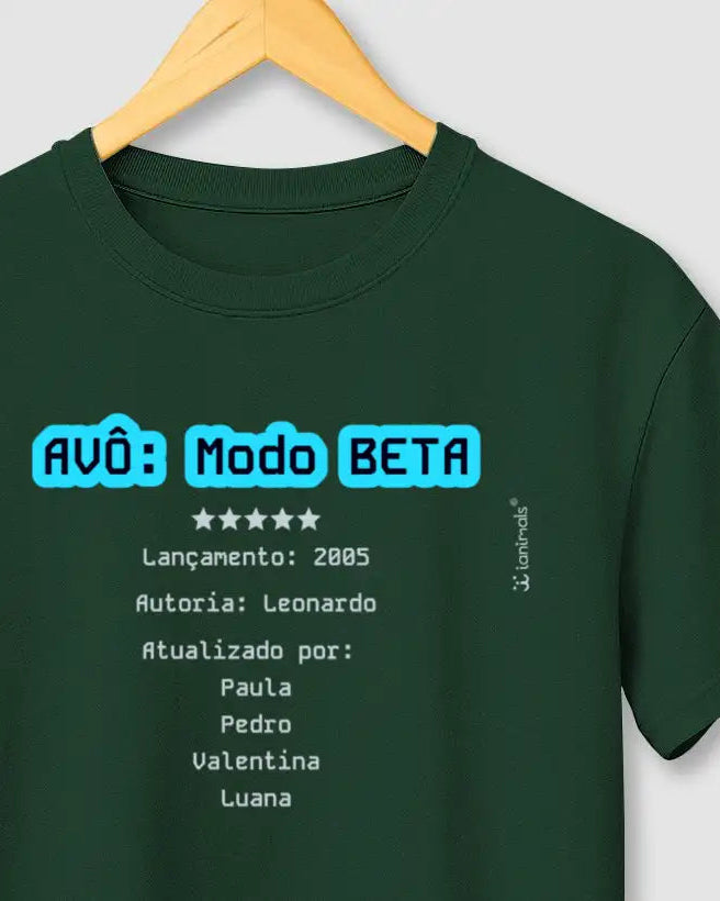 Camiseta Família Modo Beta - Personalizada - iAnimals