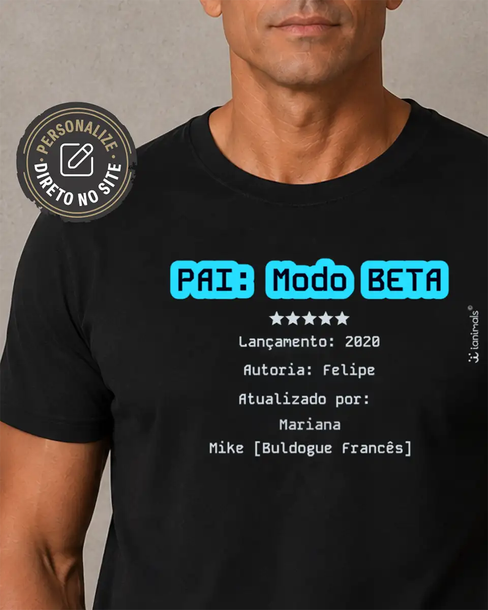 Camiseta Família Modo Beta - Personalizada - iAnimals