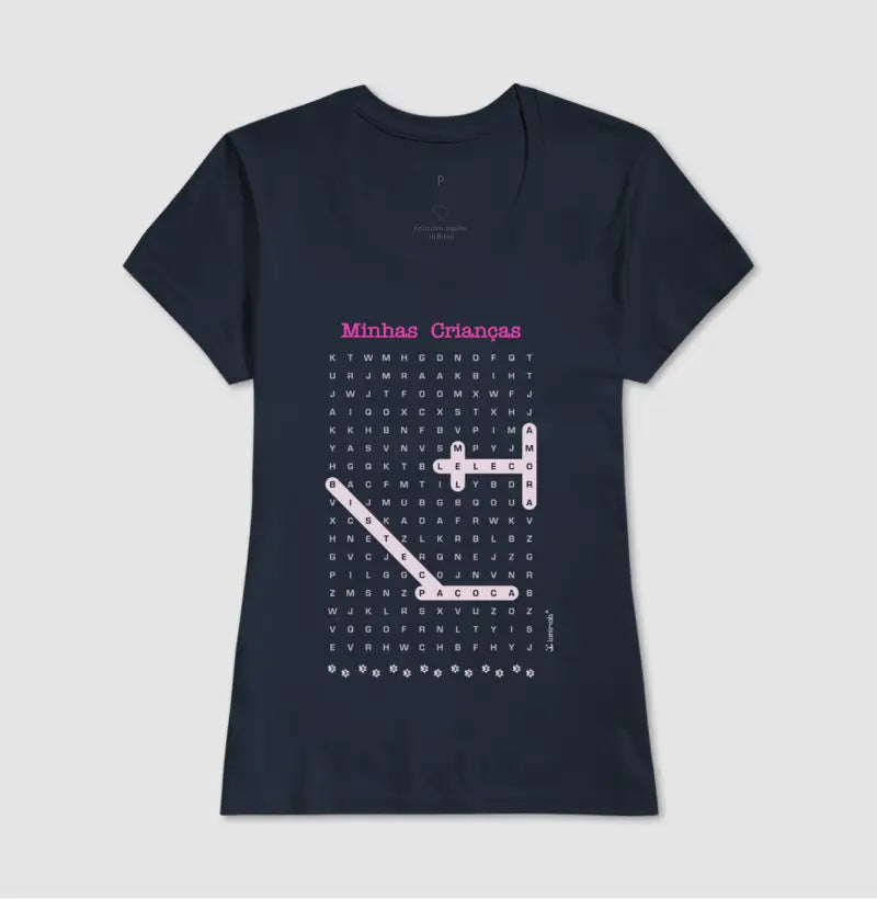 Camiseta Caça Palavras - Personalizada