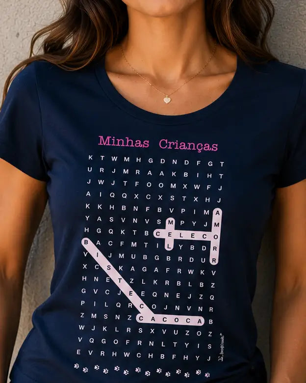Camiseta Caça Palavras - Personalizada - iAnimals