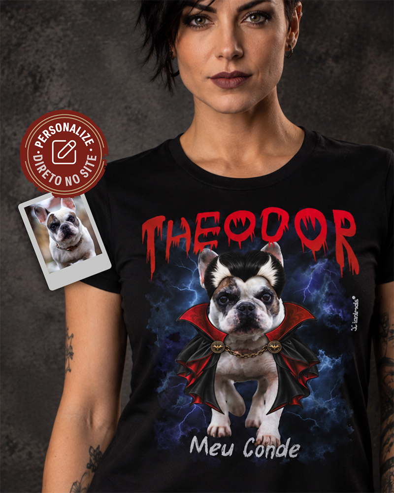 Camiseta Halloween Collage até 3 Fotos - Personalizada