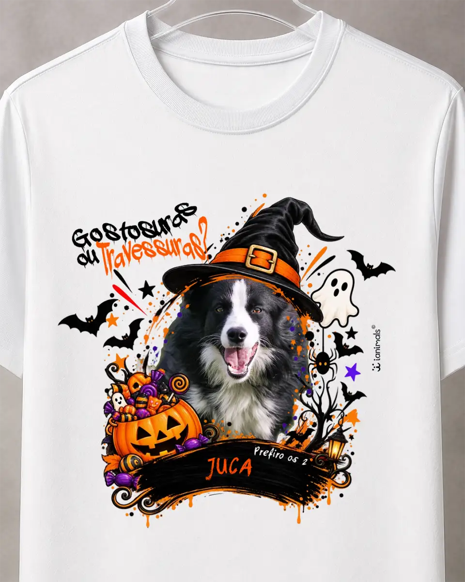 Camiseta Halloween com Foto - Personalizada