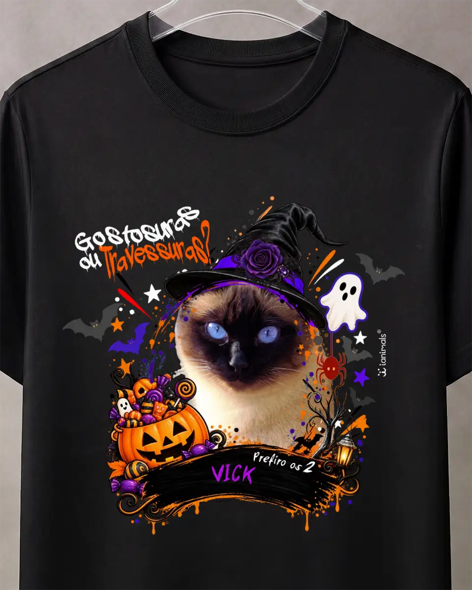 Camiseta Halloween com Foto - Personalizada
