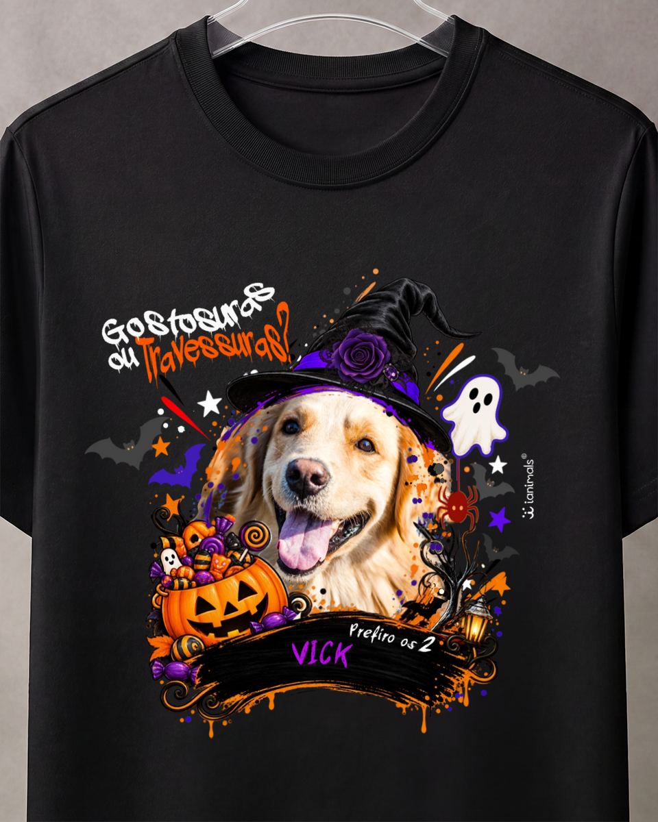 Camiseta Halloween com Foto - Personalizada