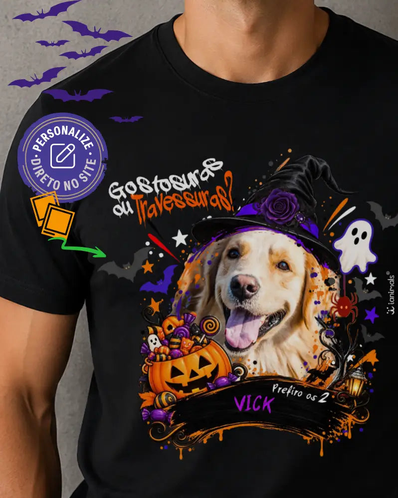 Camiseta Halloween com Foto - Personalizada