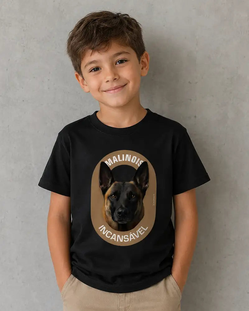 Camiseta Infantil Malinois Incansável - Essência