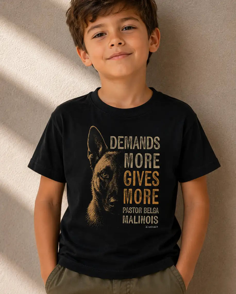 Camiseta Infantil Malinois Gives More - Essência