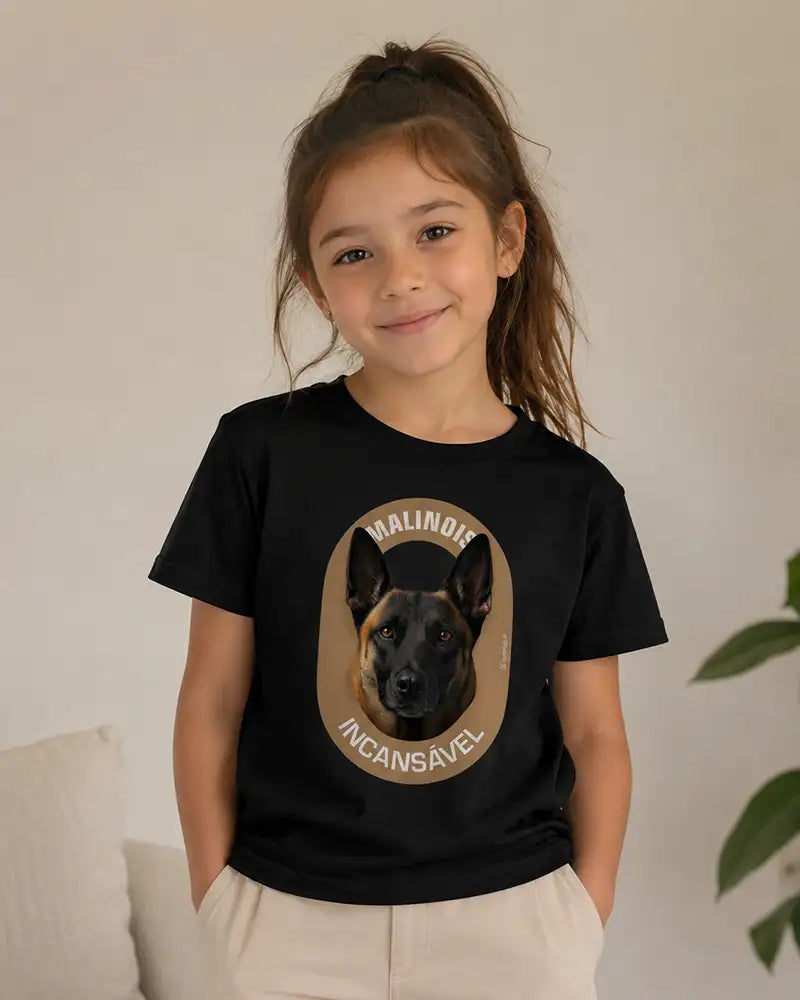 Camiseta Infantil Malinois Incansável - Essência