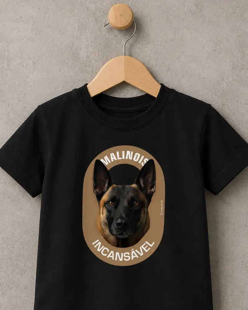 Camiseta Infantil Malinois Incansável - Essência