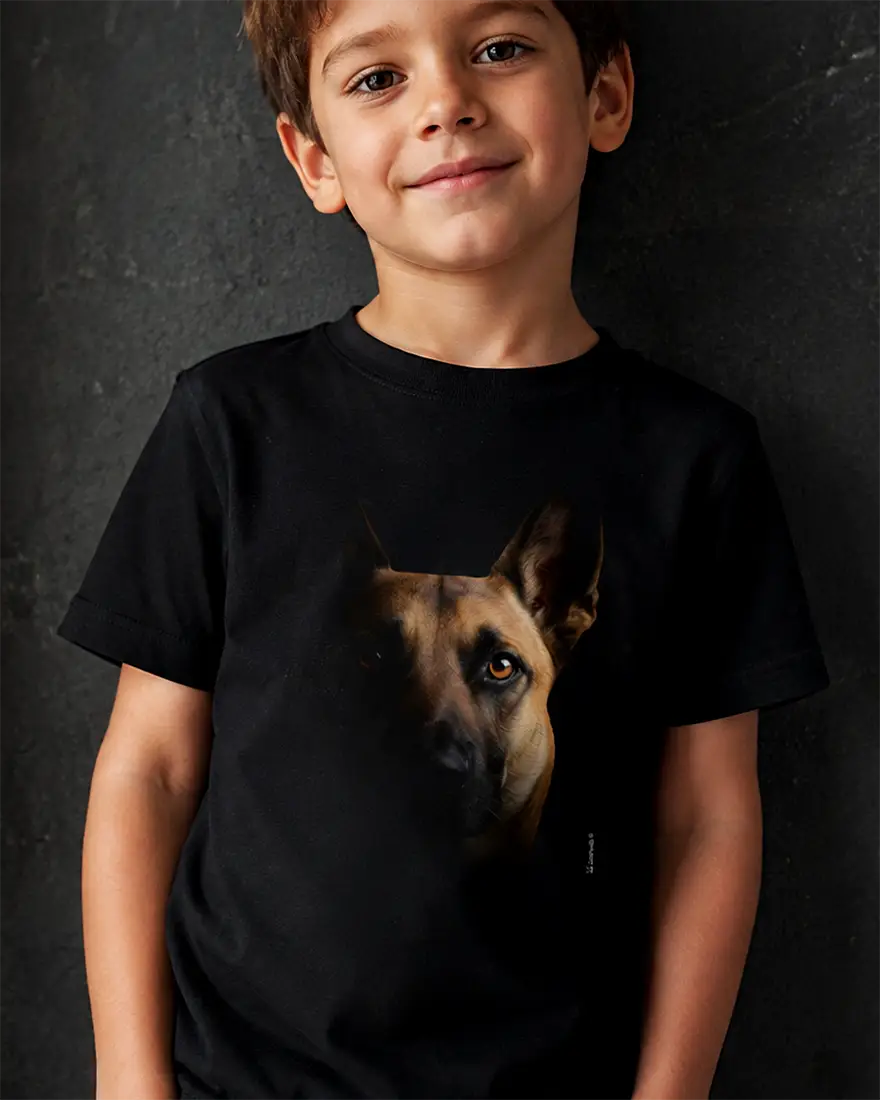 Camiseta Infantil Malinois Retrato