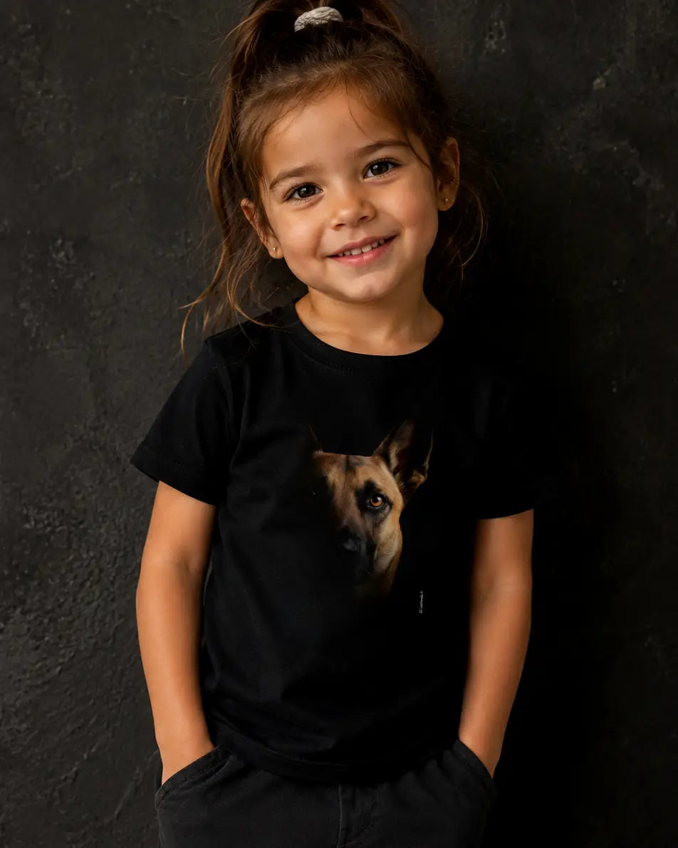 Camiseta Infantil Malinois Retrato