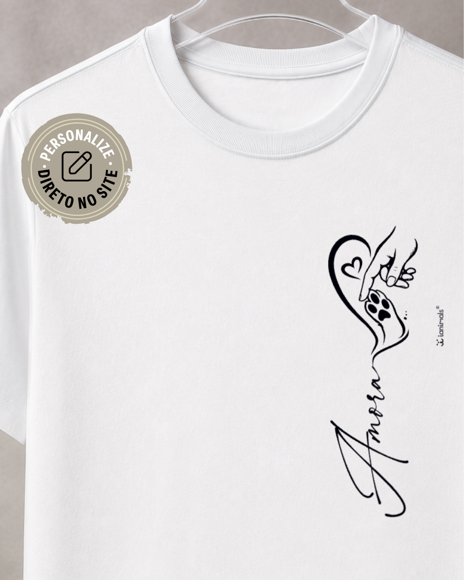 Camiseta Amor por Pet - Personalizada | iAnimals
