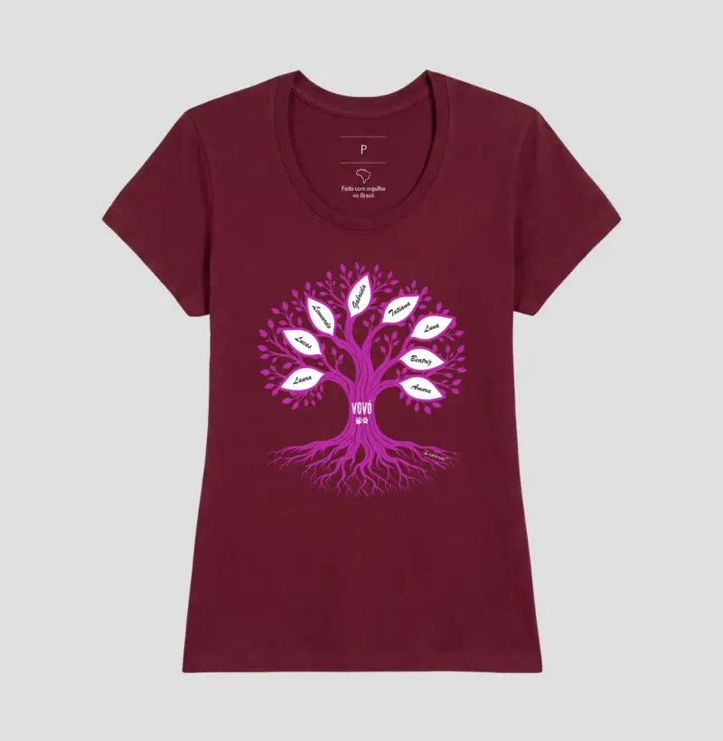 Camiseta Árvore da Vida - Pais e Filhos - Personalizada