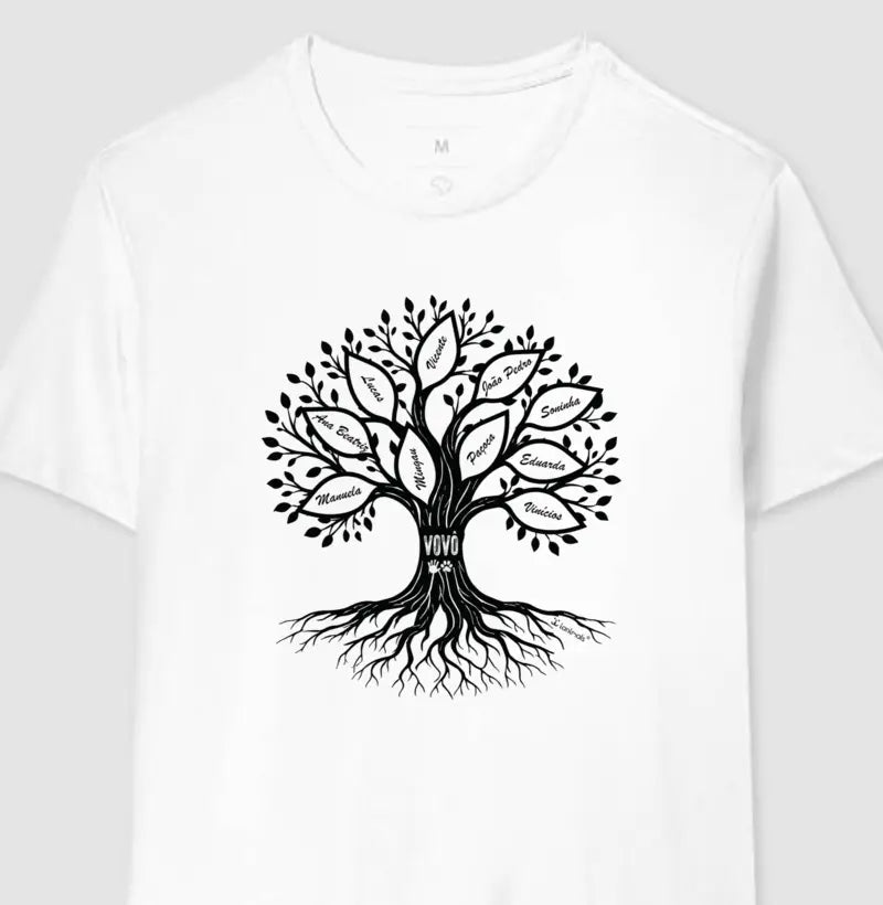 Camiseta Árvore da Vida - Pais e Filhos - Personalizada