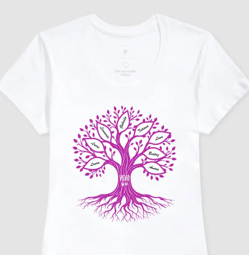 Camiseta Árvore da Vida - Pais e Filhos - Personalizada