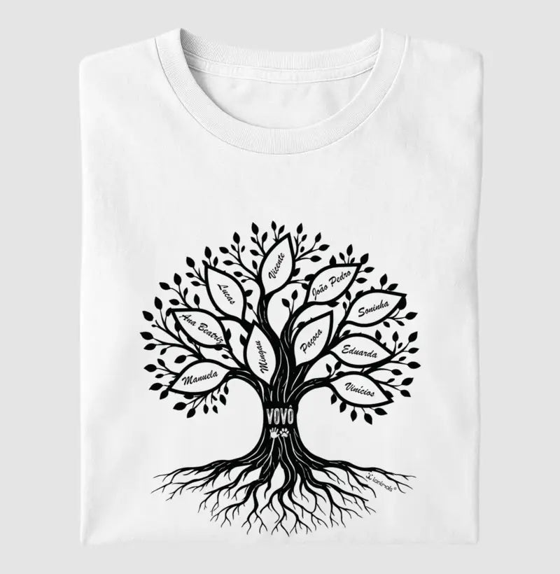 Camiseta Árvore da Vida - Pais e Filhos - Personalizada