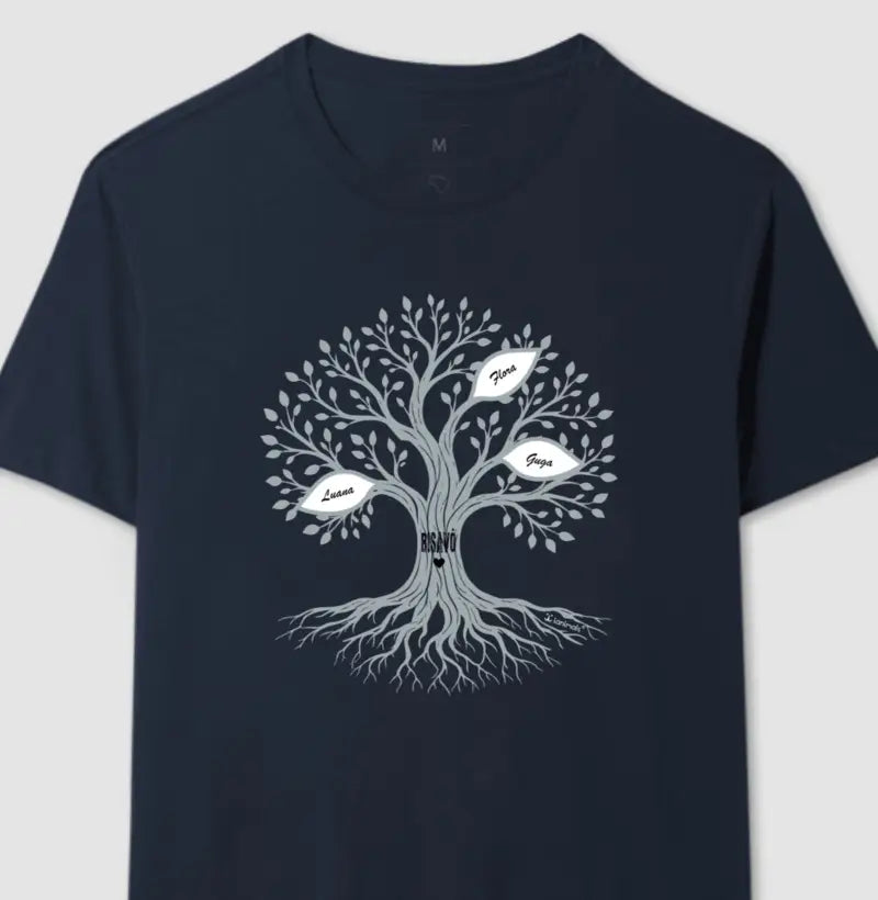 Camiseta Árvore da Vida - Pais e Filhos - Personalizada