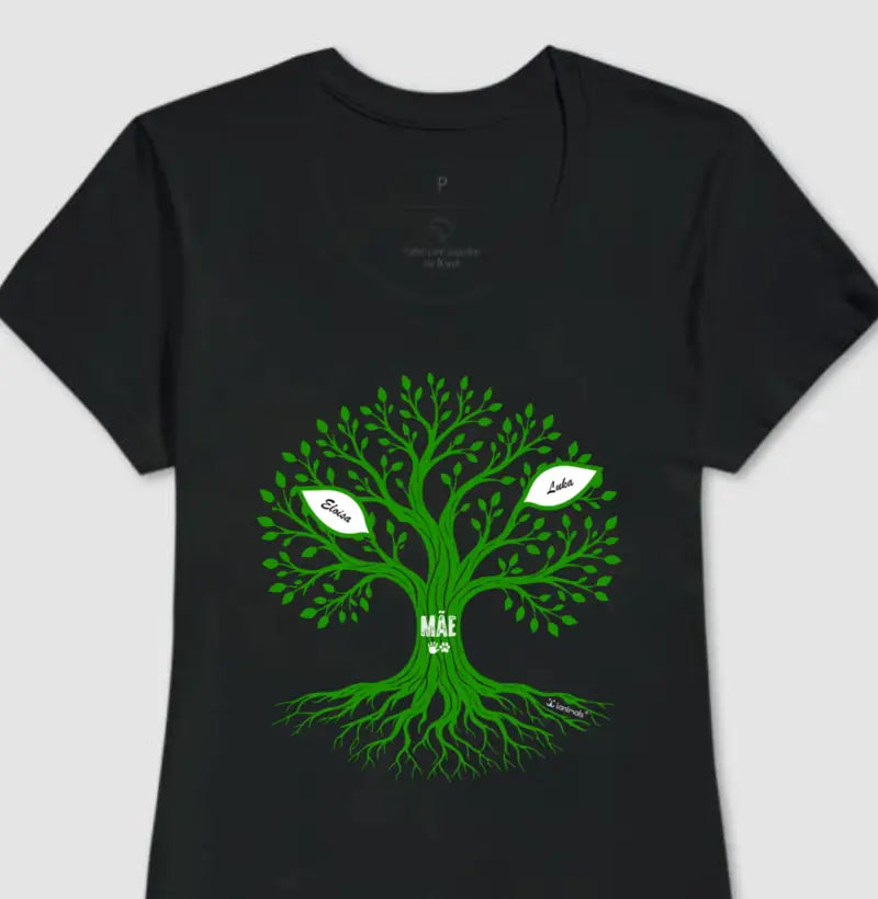 Camiseta Árvore da Vida - Pais e Filhos - Personalizada