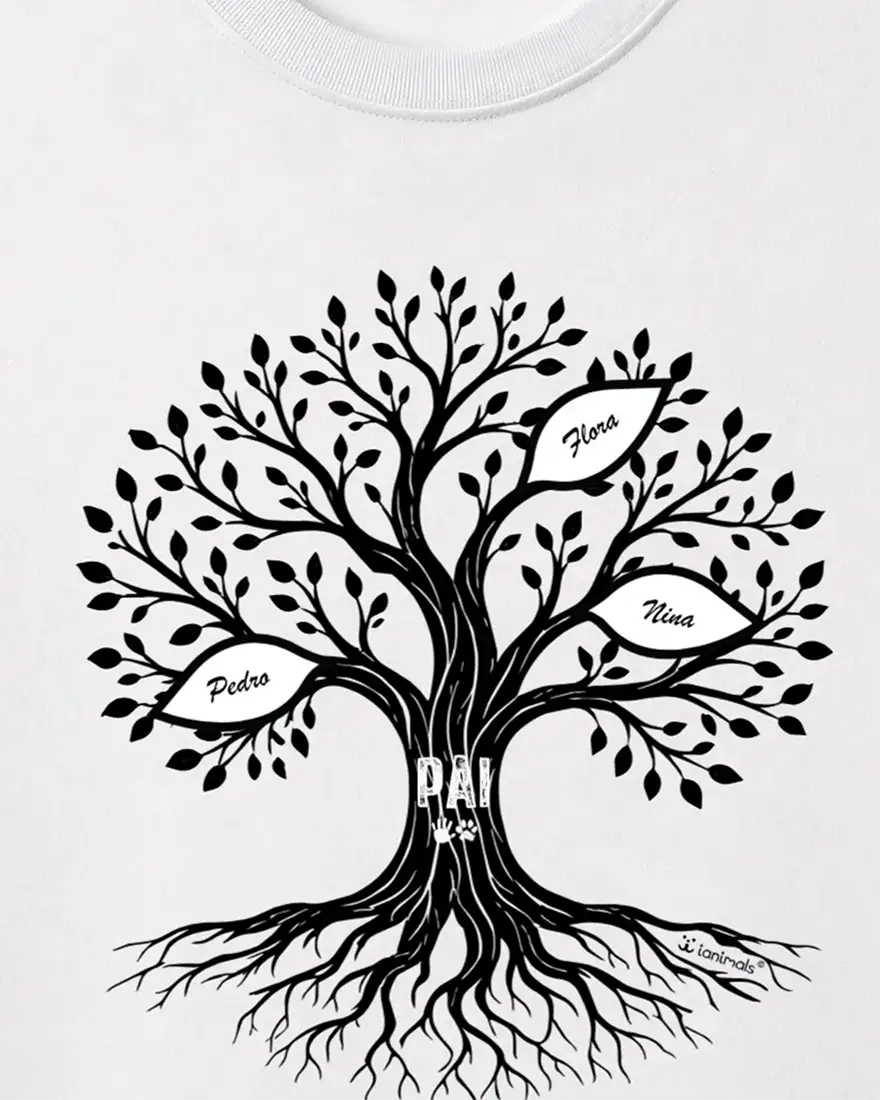 Camiseta Árvore da Vida - Pais e Filhos - Personalizada