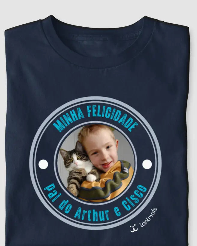Camiseta Carimbo e Foto Pets - Personalizada | iAnimals