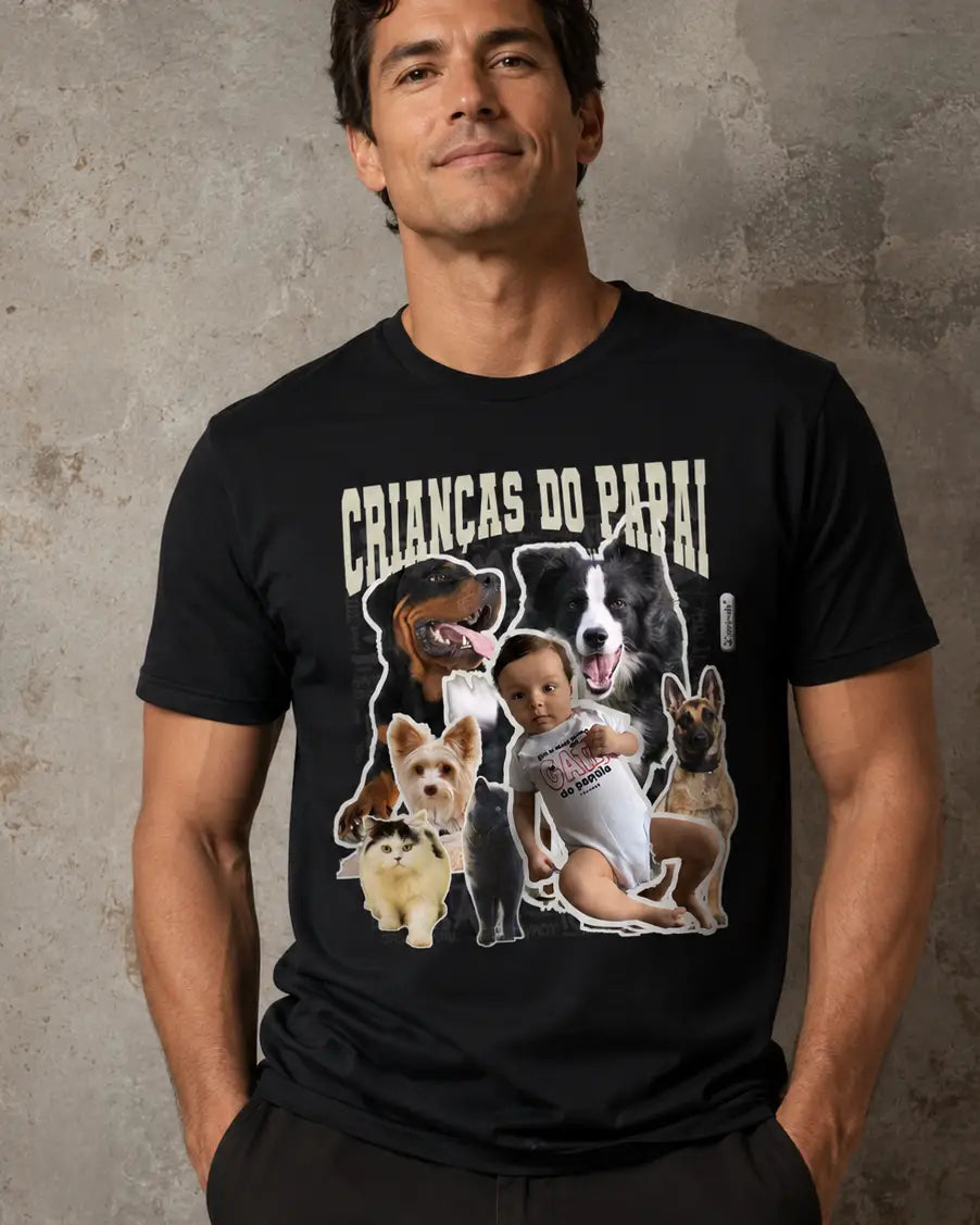 Camiseta Collage - 1 até 9 fotos - Personalizada