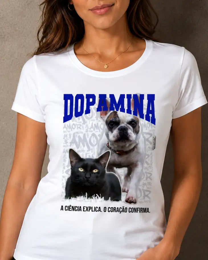 Camiseta Colagem - até 9 fotos - Personalizada