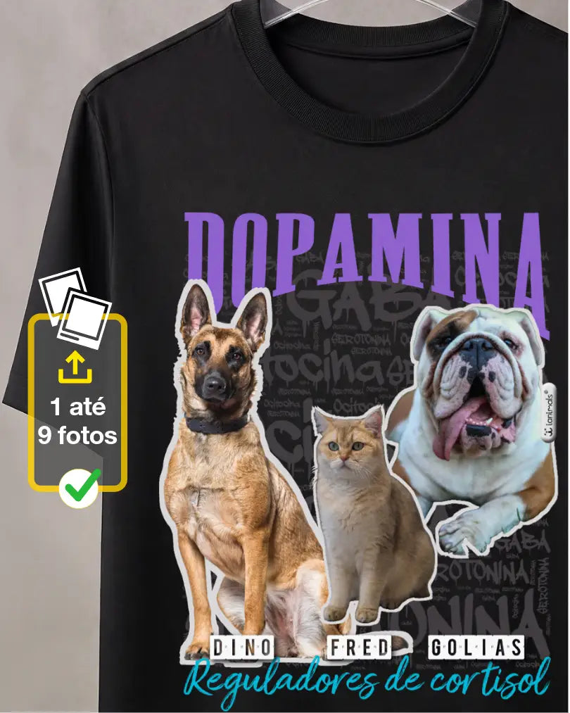 Camiseta Collage 2.0 - 1 até 9 fotos - Personalizada