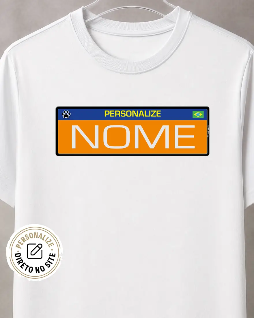 Camiseta Placa de Carro Personalizada