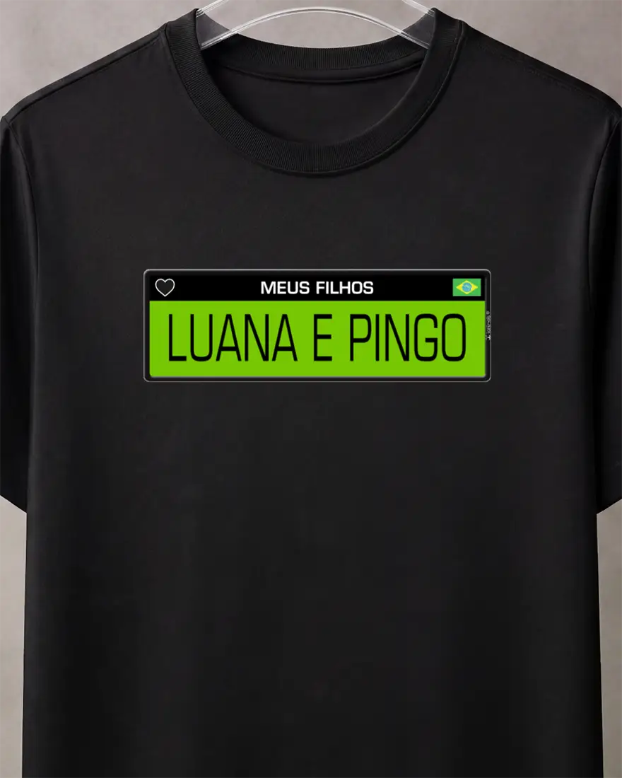 Camiseta Placa de Carro Personalizada