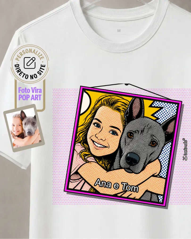 Camiseta Pop Art - Personalizada