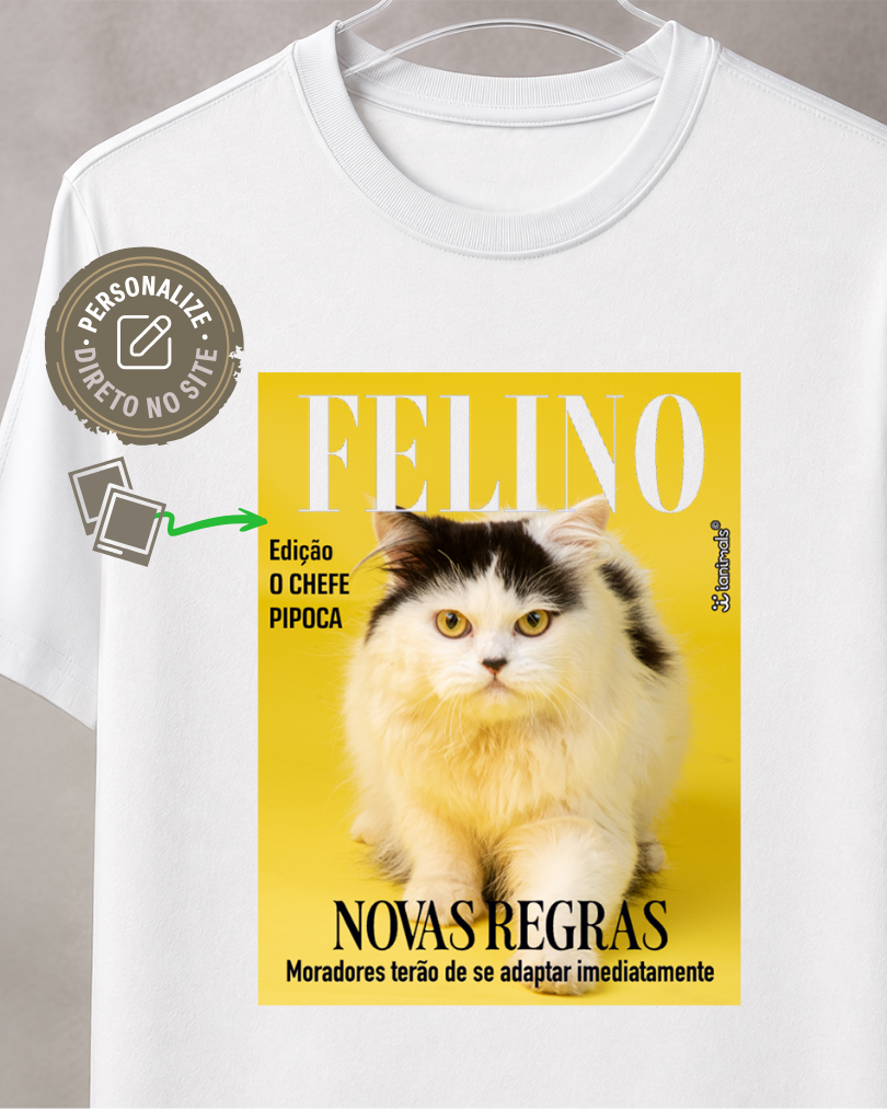 Camiseta Capa de Revista - Personalizada