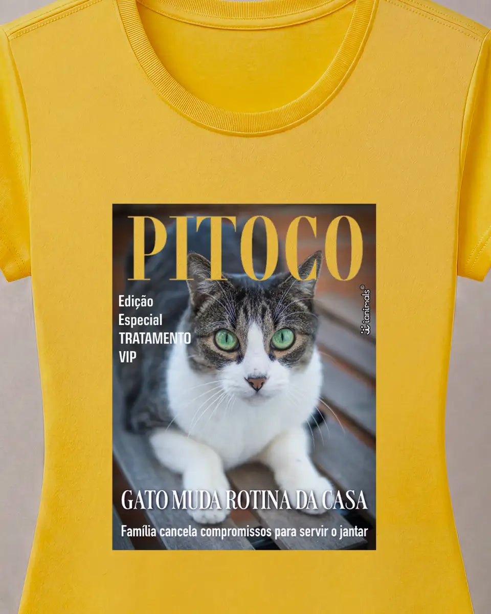 Camiseta Capa de Revista - Personalizada