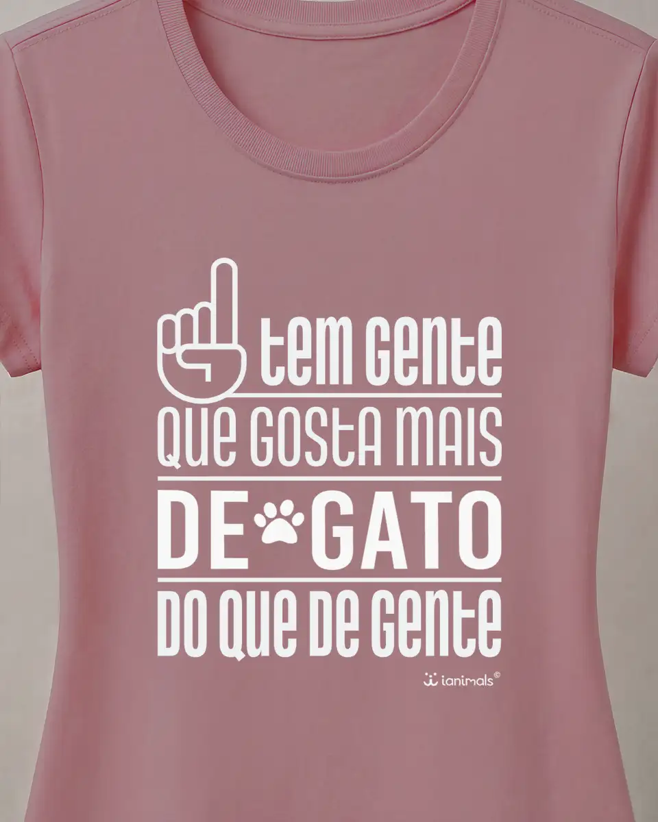 Camiseta Tem Gente que gosta mais de Bicho - Personalizada