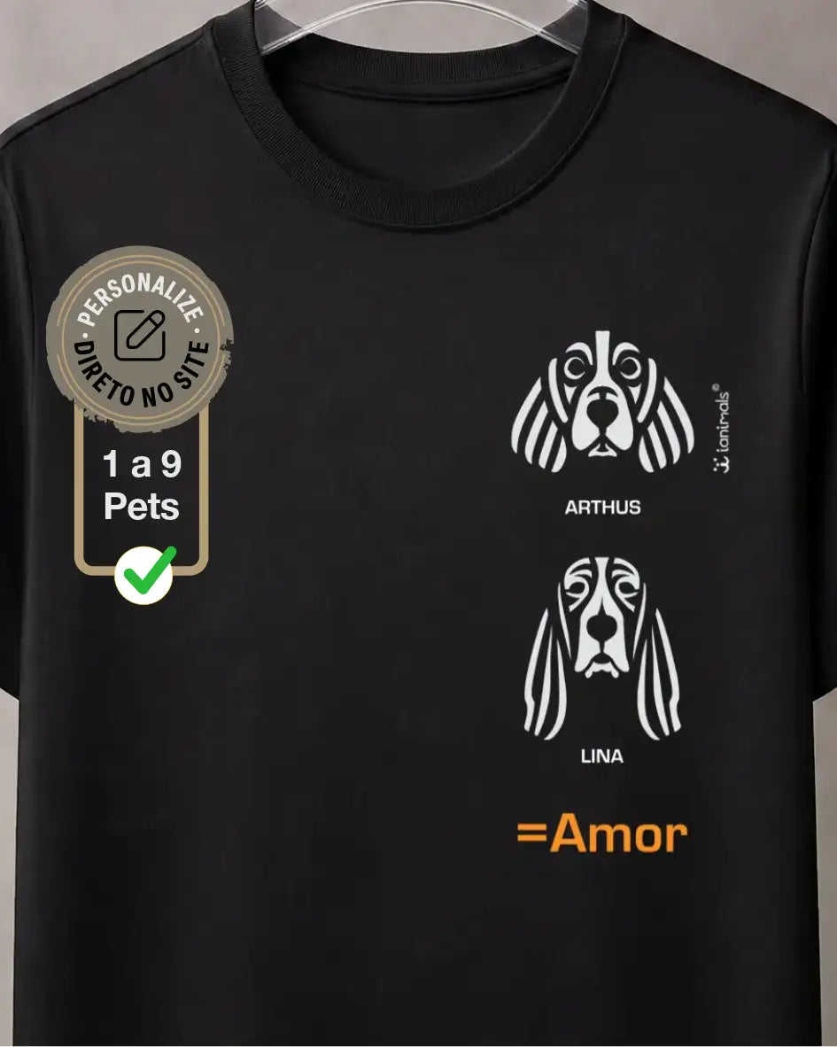 Camiseta Tribal de 1 a 9 Cães - PERSONALIZADA