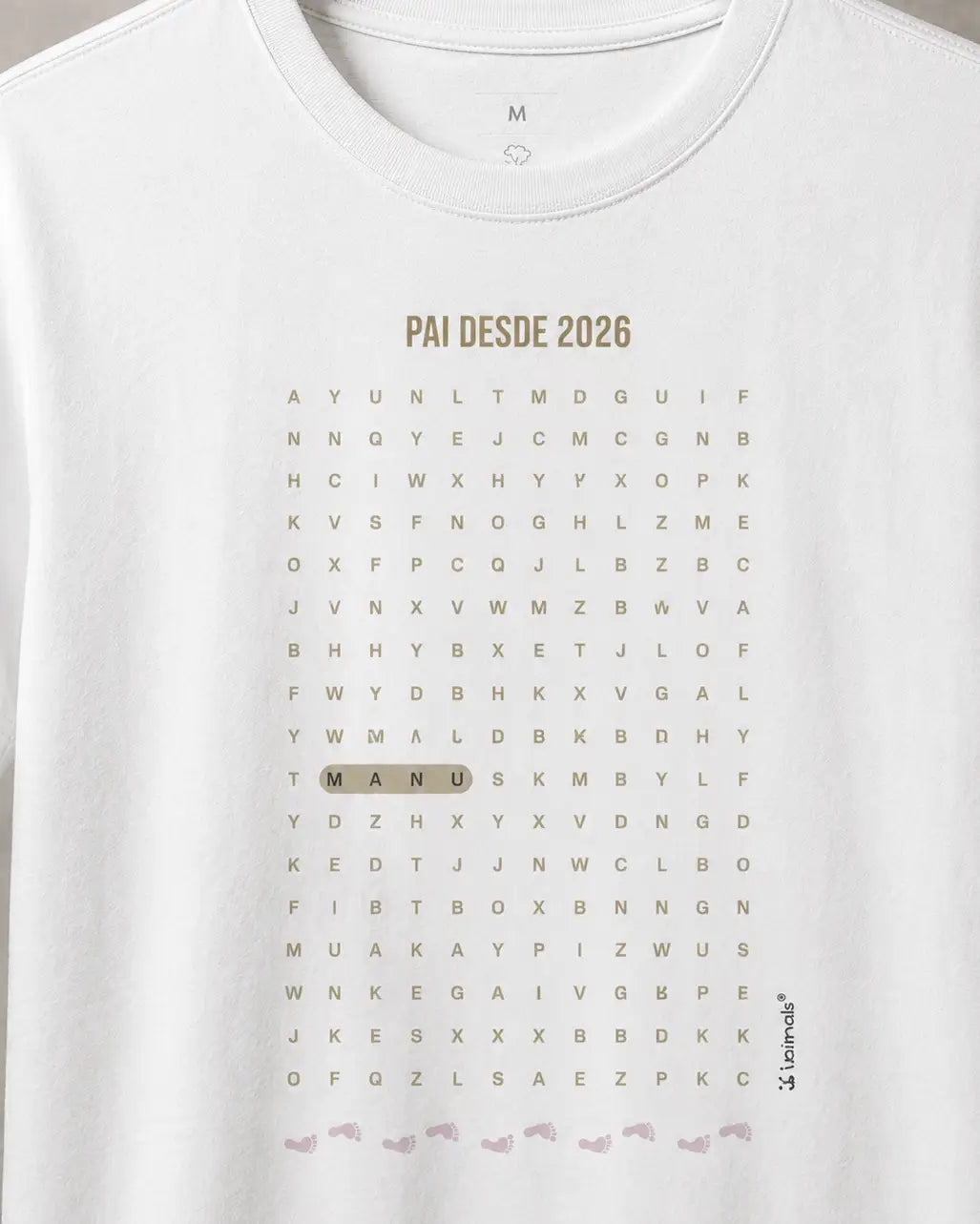 Camiseta Caça Palavras - Personalizada