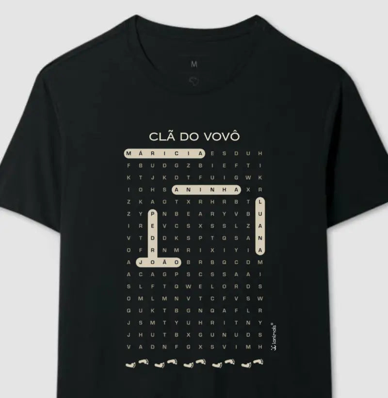 Camiseta Caça Palavras - Personalizada