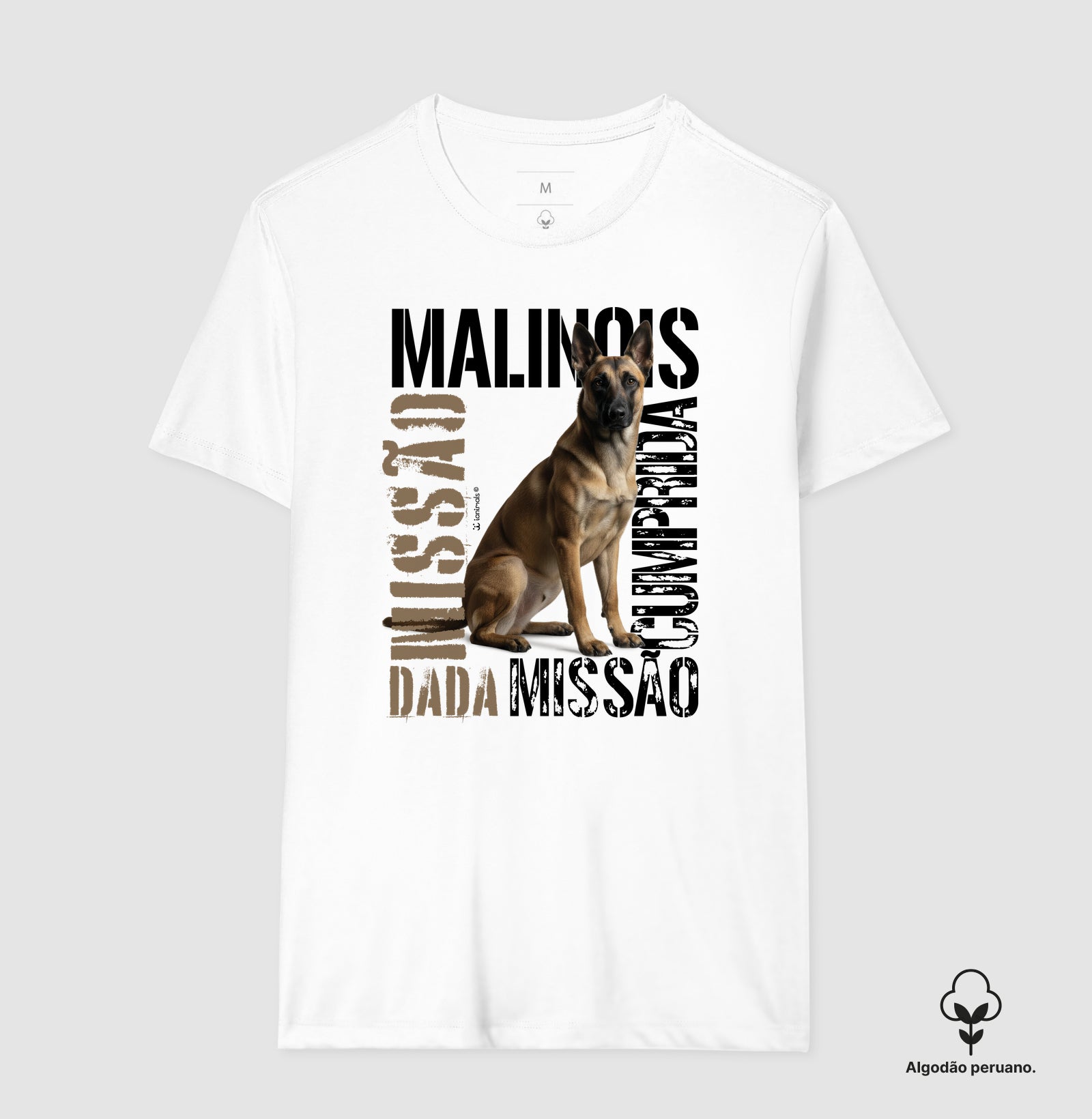 camiseta Malinois - missao dada, missao cumprida