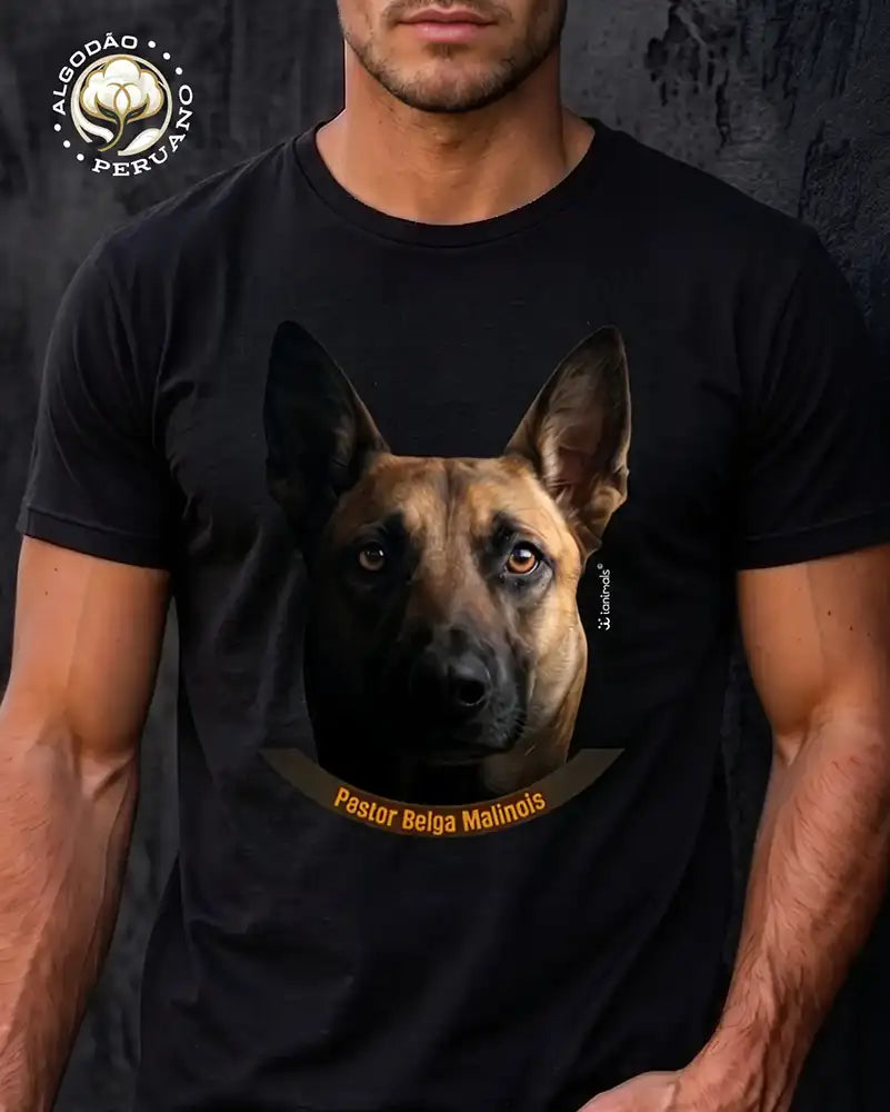 Camiseta INCA SOFT Malinois cor Preta - Face