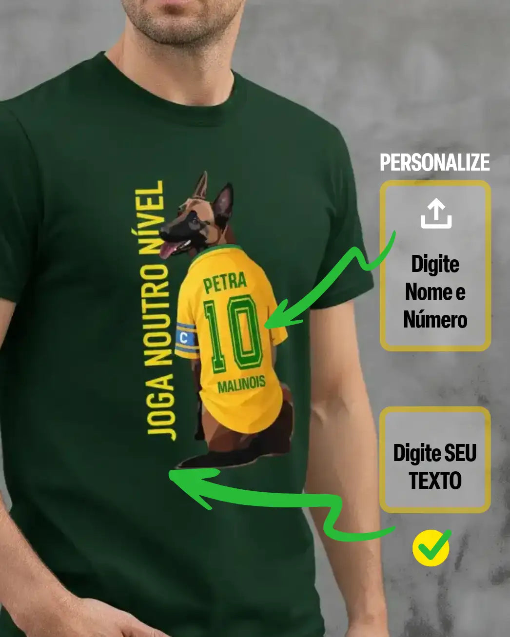 Camiseta Malinois Jogador na Copa Essência - Personalizada