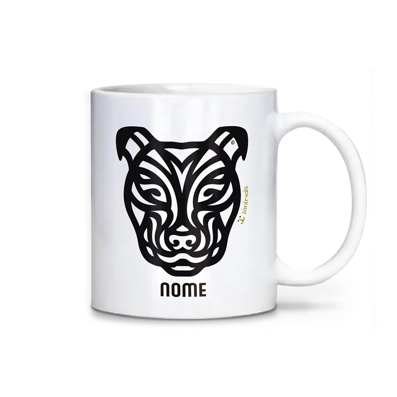 Caneca Amstaff Personalizada Tribal - iAnimals