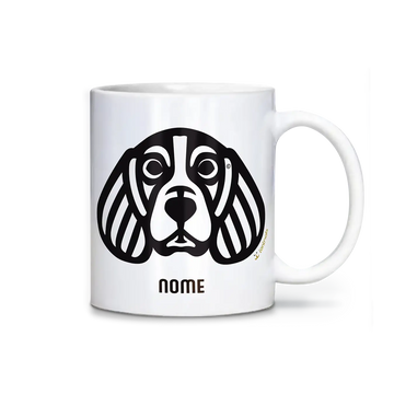 Caneca Beagle Personalizada Tribal - iAnimals