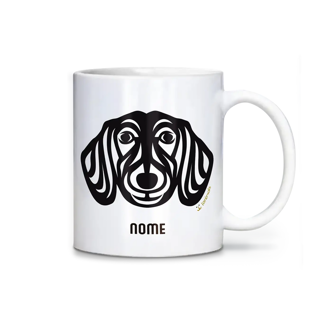 Caneca Dachshund Personalizada Tribal - iAnimals