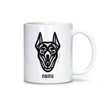 Caneca Doberman Personalizada Tribal - iAnimals